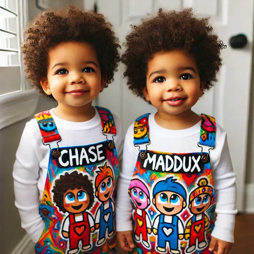 Custom Kid Overall and Tshirt Set