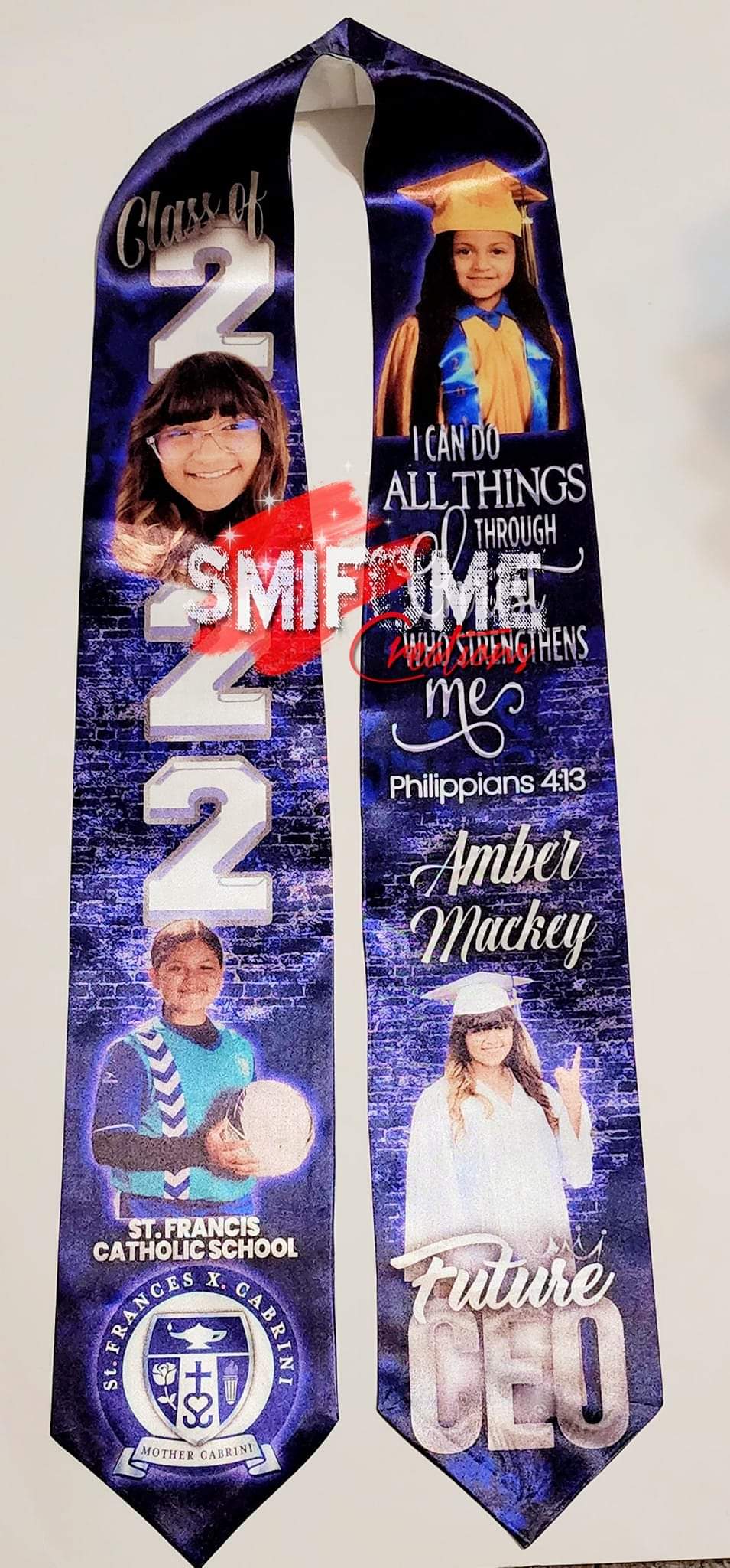 Custom Allover Graduation Stole