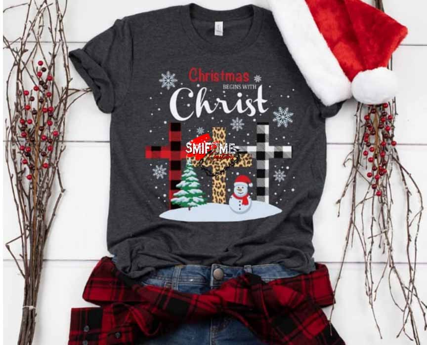 Christmas begins with Christ T-Shirt