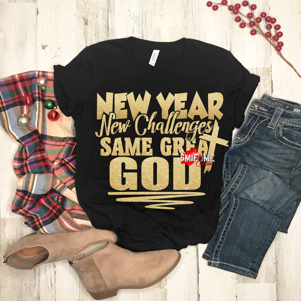 New Year T-Shirt - New Challenges - Same Great God
