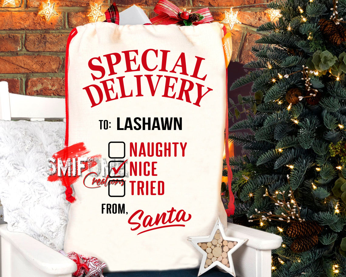 Christmas Santa Sack - Personalized With Name